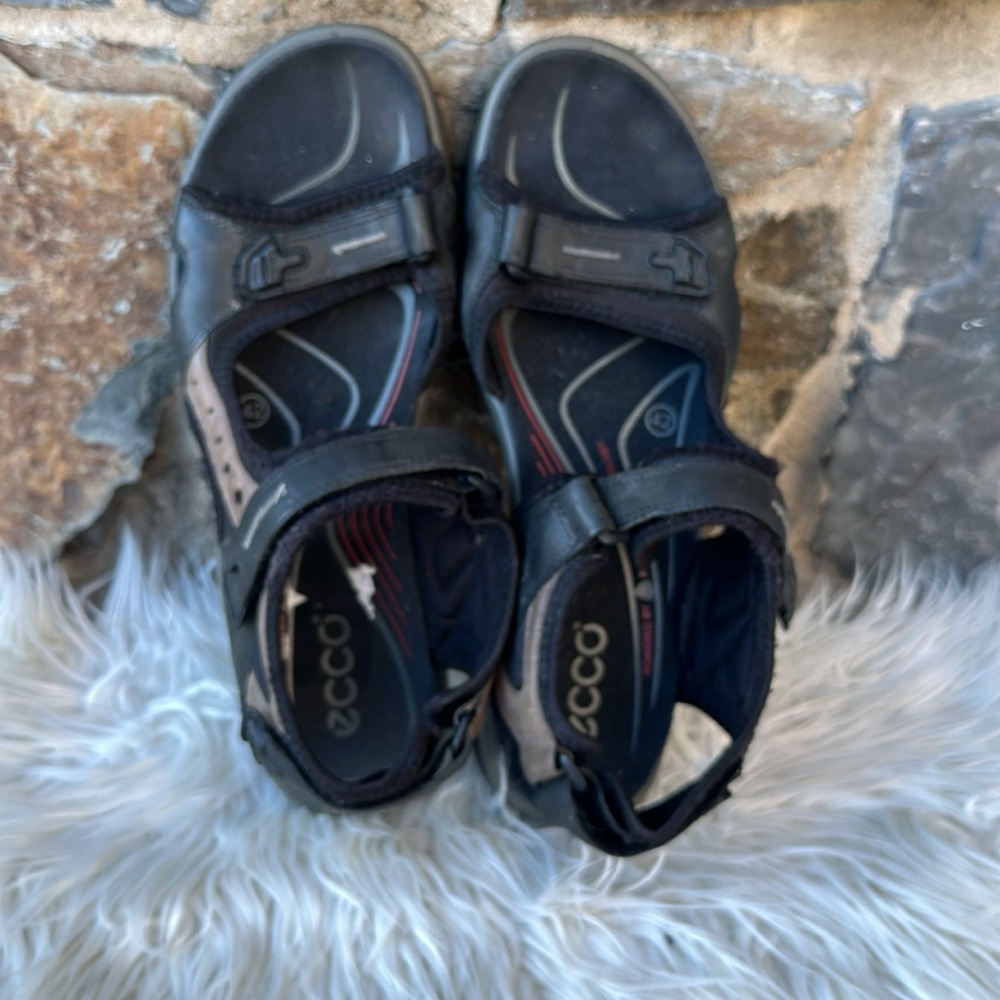ECCO Black Sport Sandals size 42 (8.5) - Picture 3 of 8
